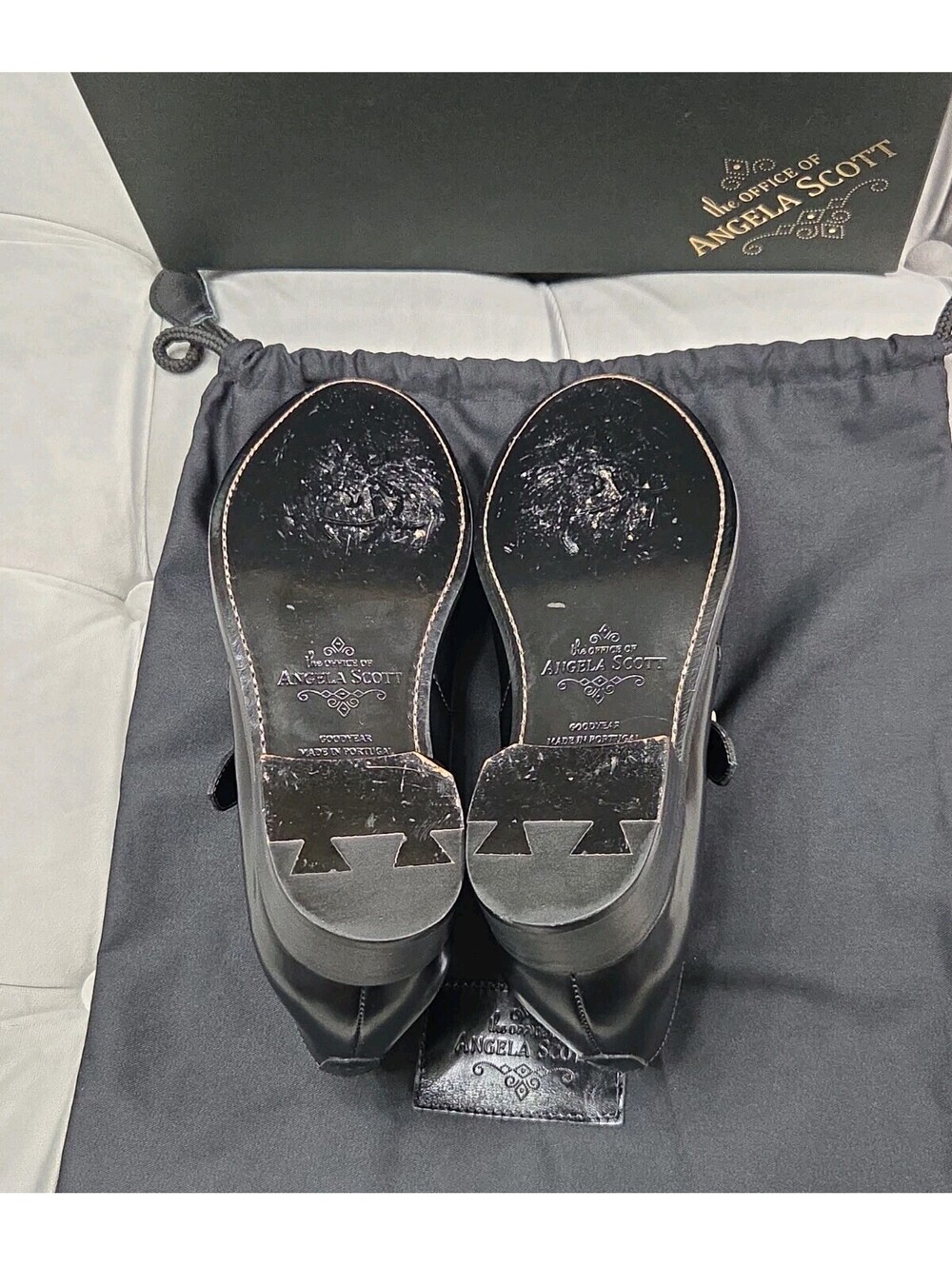 The Office Of Angela Scott Mr Georgie Monkstrap Black White Women Shoes 36.5 6.5 - Picture 6 of 13
